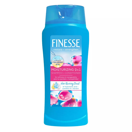 FINESSE Restore + Strenghten Moisturizing 2in1 Shampoo + Conditioner 710 ML (Damage)