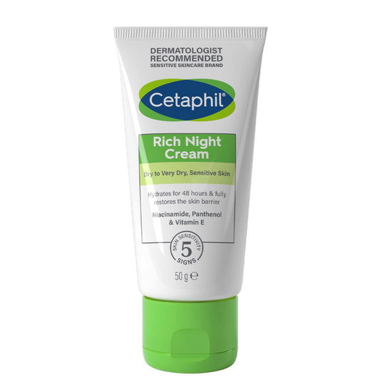 Cetaphil Rich Night Cream for Dry to Very Dry, Sensitive Skin 50g