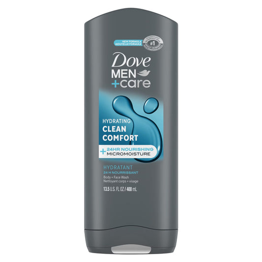 Dove U.S.A Men+Care Hydrating Clean Comfort Body + Face Wash 400ml