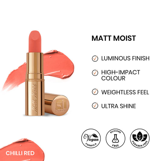 ST London - Matt Moist Long-Lasting Lipstick - Chilli Red