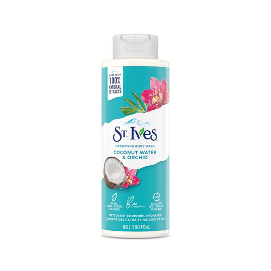 St.Ives Hydrating Body Wash  Coconut Water & Orchid 16 Fl Oz / 473ml