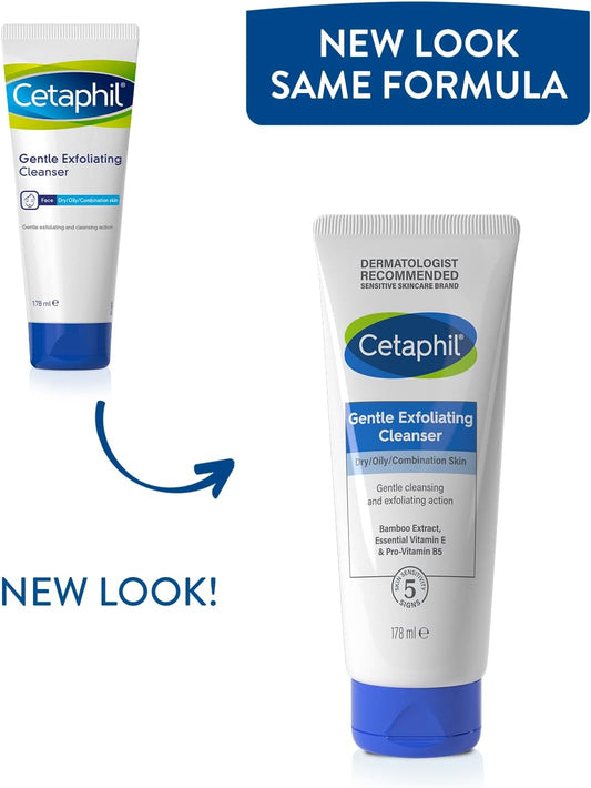 Cetaphil Gentle Exfoliating Cleanser for Dry, Oily or Combination Skin 178 ml