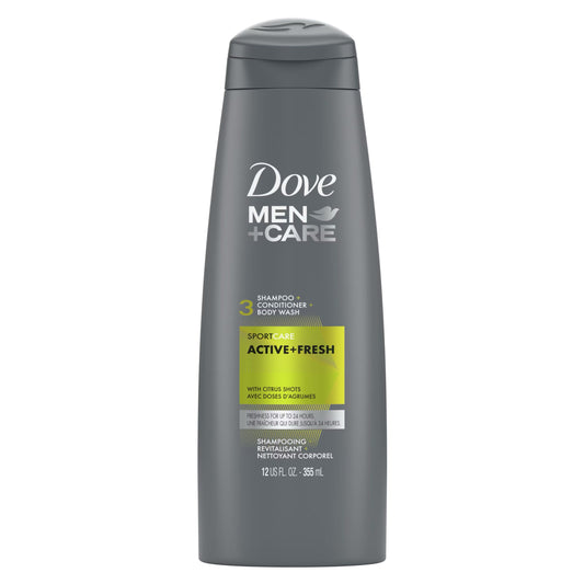 Dove Men U.S.A 3in1 Shampoo+Conditioner+Body Wash Active + Fresh  355ml