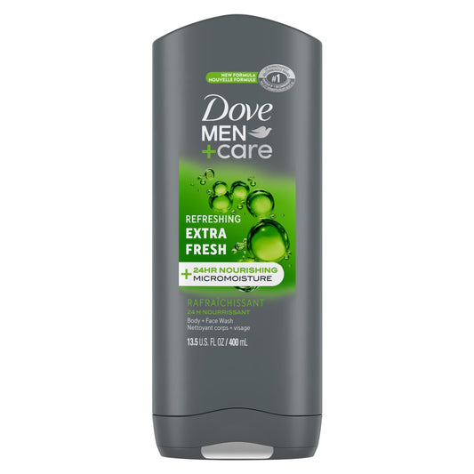 Dove U.S.A Men+Care Refreshing Extra Fresh Body + Face Wash 400ml