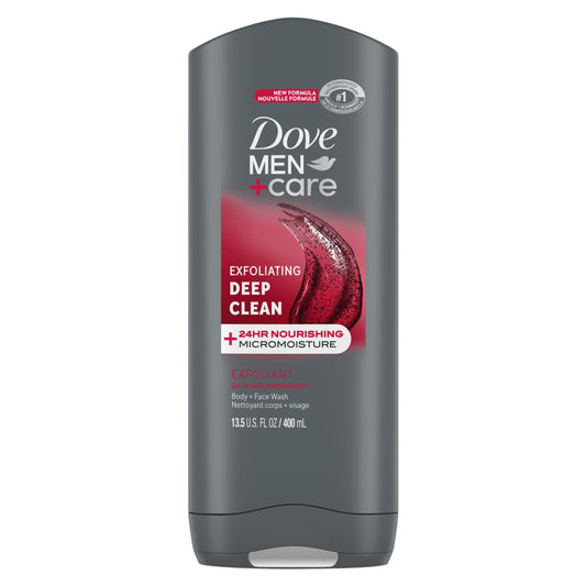 Dove U.S.A Men+Care Exfoliating Deep Clean Body+ Face Wash 400ml
