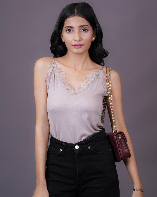 BLS - Ayleen Lace Camisole - Bark Pink