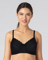 BLS - Caprina Non Wired And Non Padded Cotton Bra - Black Negro