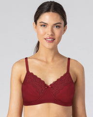 BLS - Caprina Non Wired And Non Padded Cotton Bra - Burgundy