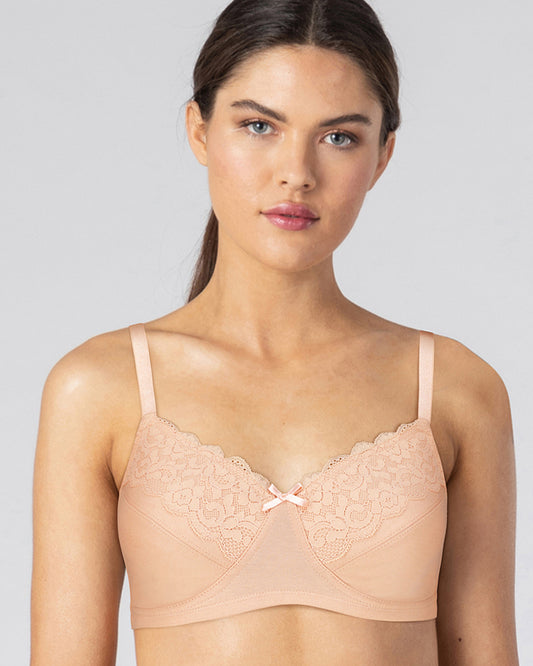 BLS - Caprina Non Wired And Non Padded Cotton Bra - Skin