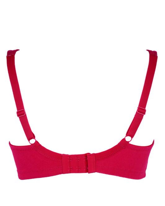 BLS - Cece Non Wired And Non Padded Cotton Bra - Burgundy