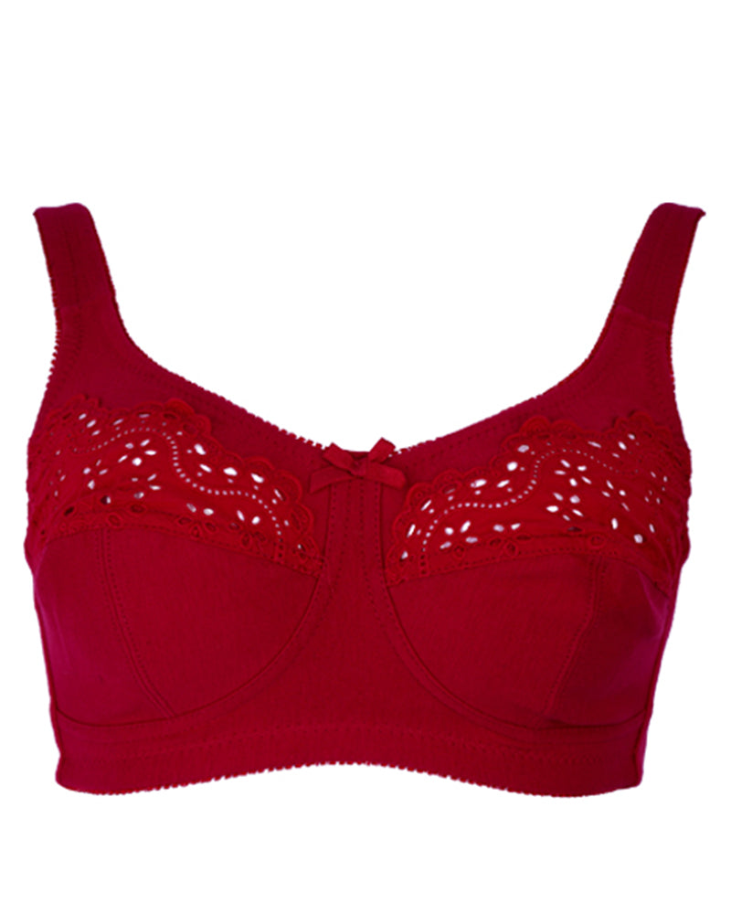 BLS - Clarise Non Wired And Non Padded Cotton Bra - Burgundy