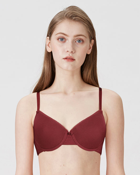 BLS - Colo Wired And Padded Cotton Bra - Hena