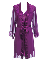 BLS - Heloise Silk And Chantilly Nighty - Purple