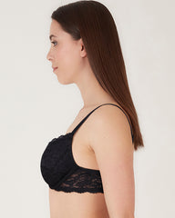 BLS - Passion Wired And Pushup Lace Bra - Black