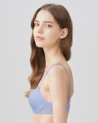 BLS - Paza Wired And Padded Cotton Bra - Light Blue