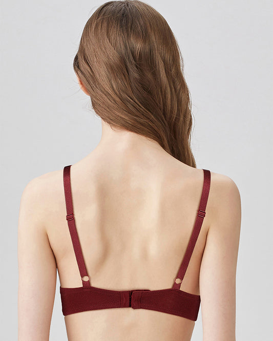 BLS - Pero Wired And Padded Cotton Bra -  Maroon