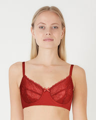 BLS - Petunia Non Padded And Wired Lace Bra - Cherry