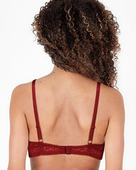 BLS - Pinkie Non Padded Lace Bralette - Burgundy