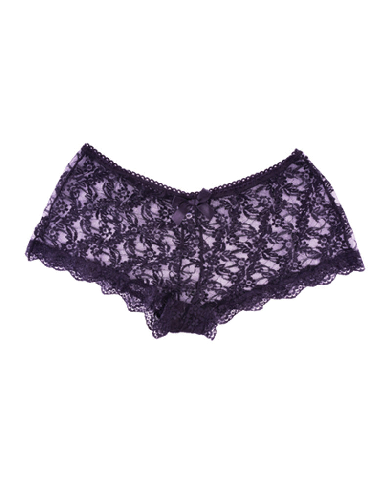 BLS - Soraya Lace Chantilly Boxer - Black