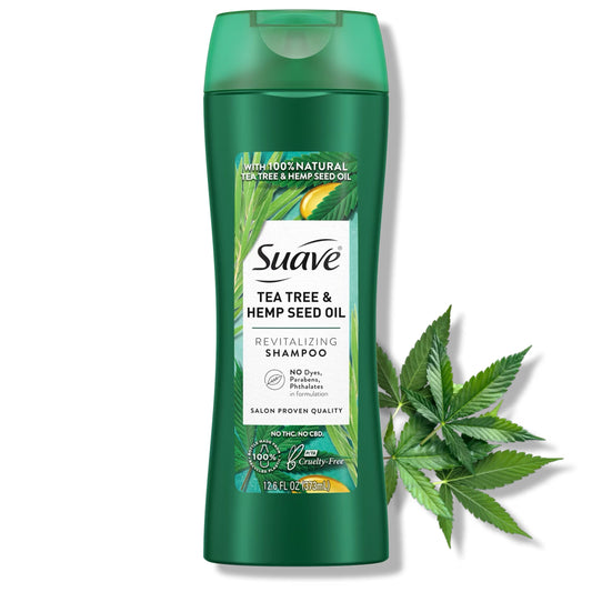 SUAVE  USA SHAMPOO TEA TREE & HEMP SEED OIL 373 ml