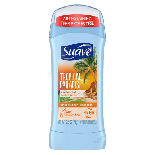 Suave Tropical Paradise Invisible Solid Antiperspirant Deodorant Stick 74g