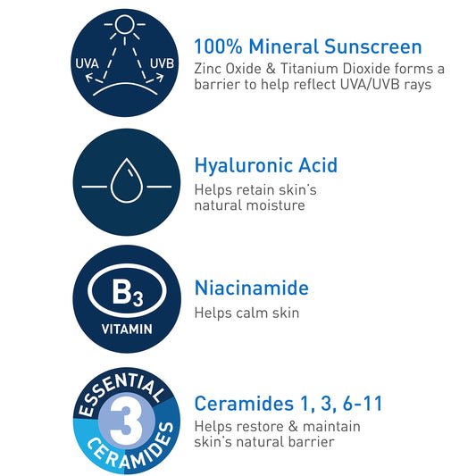 CeraVe Hydrating Mineral Sunscreen Broad Spectrum SPF 30