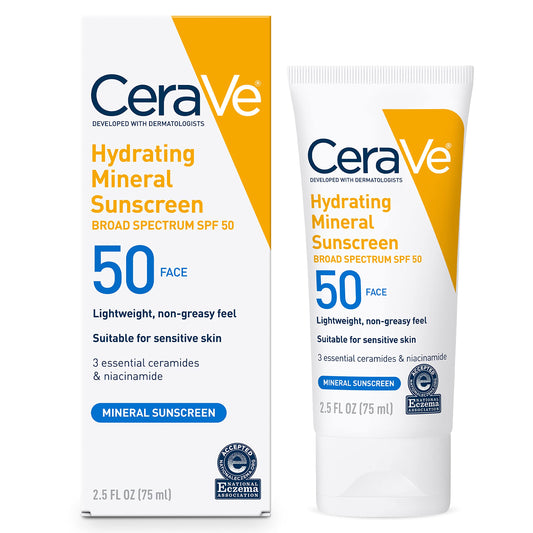 CeraVe Hydrating Mineral Sunscreen Broad Spectrum SPF 50