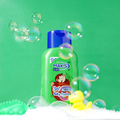 MAK’S Kids 3in1 Shampoo + Cond + Body Wash Silly Apple 300ml