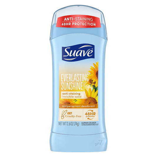 Suave Everlasting Sunshine Invisible Antiperspirant Deodorant Stick 74g