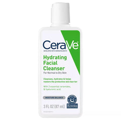 CeraVe Hydrating Facial Cleanser For Normal to Dry Skin 3 Fl Oz (87ml)