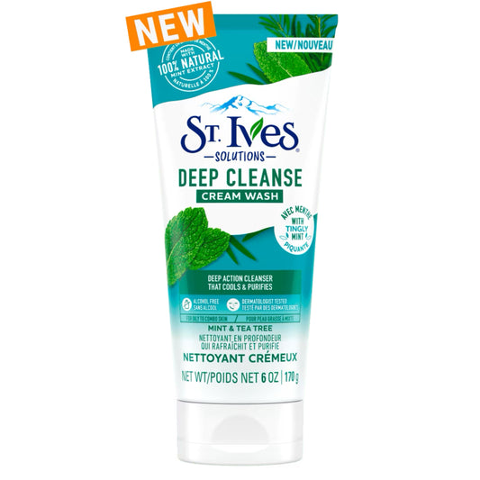 St. Ives Deep Cleanse Anti-Acne Cream Wash 6OZ / 170g