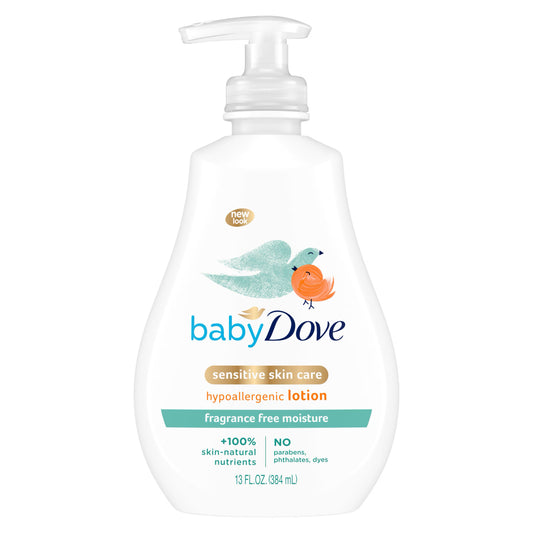 Baby Dove USA Fragrance Free Moisture Hypoallergenic Lotion 13 Fl Oz (384ml)