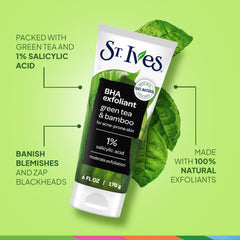 St. Ives Green Tea & Bamboo Face BHA Exfoliant for Acne Prone Skin