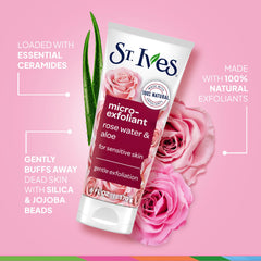 St. Ives Rose Water & Aloe Face Exfoliant For Sensitive Skin