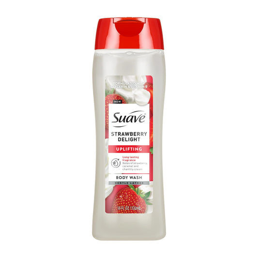Suave USA Strawberry Delight Body Wash 18 Fl Oz (532ml)