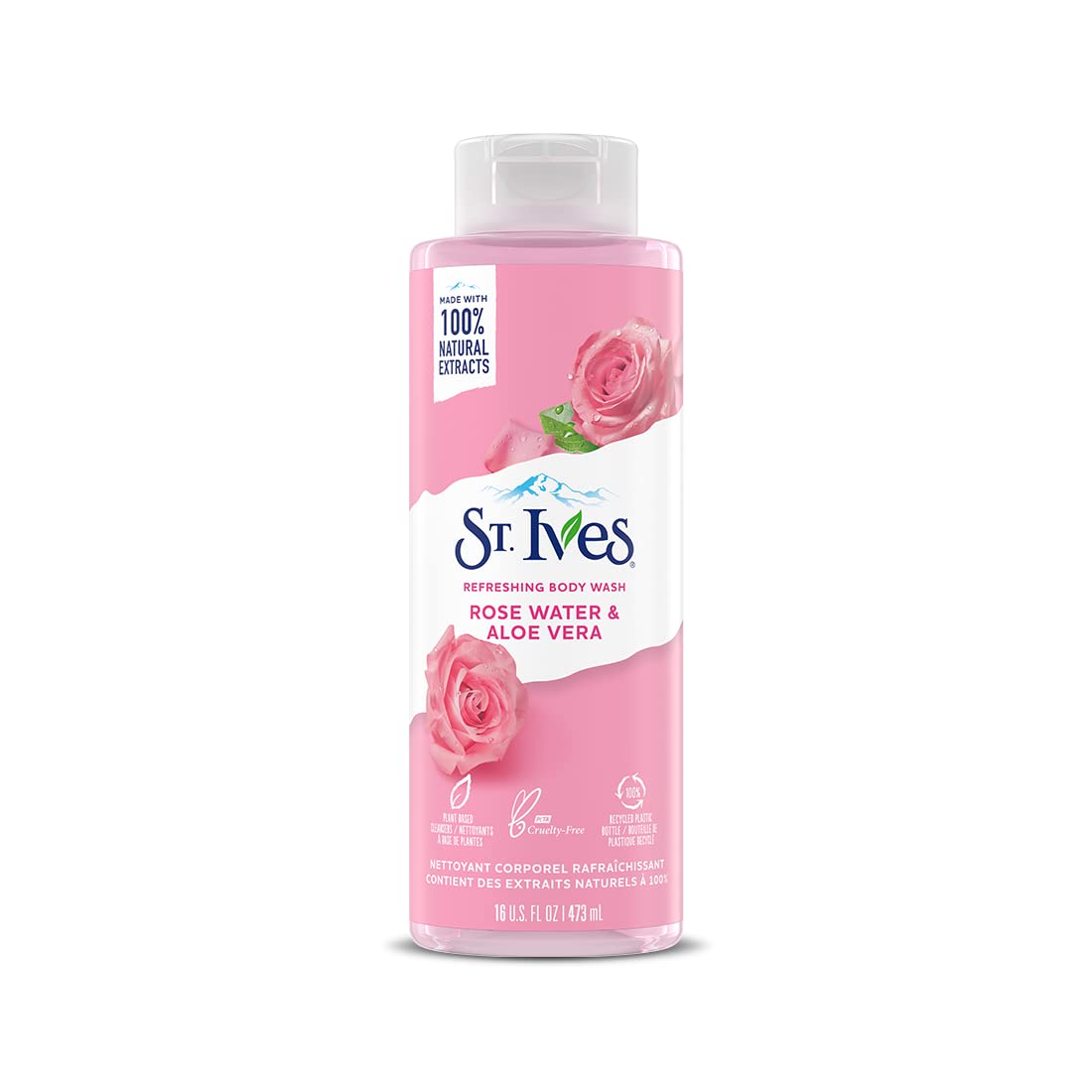 St.Ives Refreshing Body Wash Rose Water & Aloe Vera 16 Fl Oz / 473ml