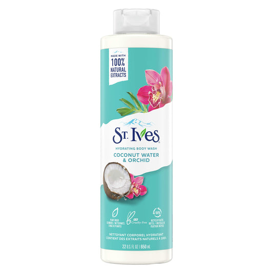 St.Ives Hydrating Body Wash Coconut Water & Orchid 22 Fl Oz / 650ml