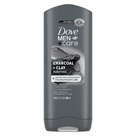 Dove U.S.A  Men+Care Charcoal + Clay Purifying Body + Face Scrub 400ml