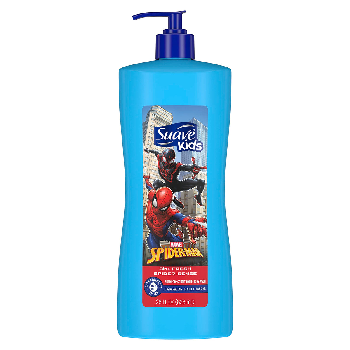 Suave Kids U.S.A Marvel's Spider-Man 3-in-1 Shampoo, Conditioner, Body Wash 828ml