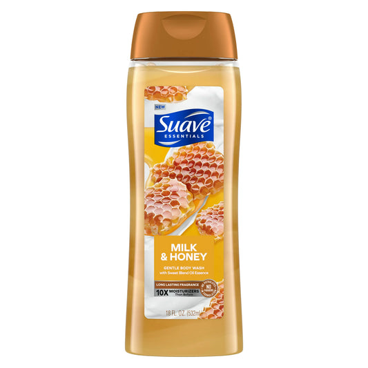 Suave USA Milk & Honey Body Wash 18 fl oz (532ml)