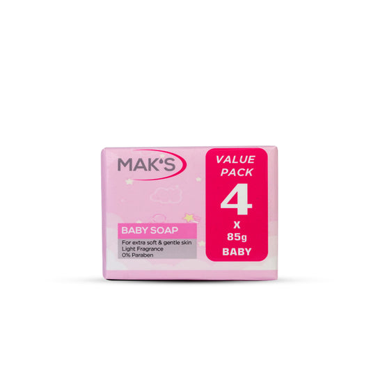 Mak῾S Baby Soap 85g x 4 Value Pack