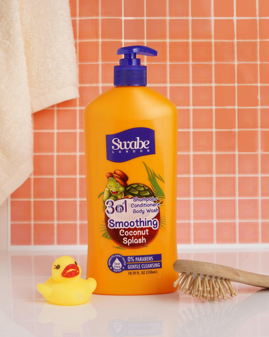 Swabe Kids 3in1 Shampoo + Conditioner + Body Wash 550ml by (MAK’S)